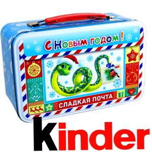 Сладкий подарок на Новый Год в картонной упаковке весом 430 грамм по цене 2136 руб в Змеиногорске