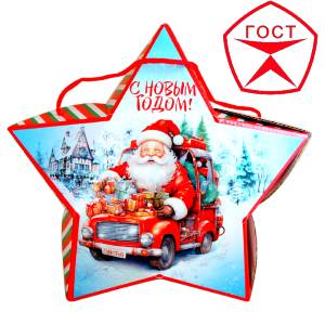 Детский подарок на Новый Год в жестяной упаковке весом 950 грамм по цене 1182 руб в Змеиногорске